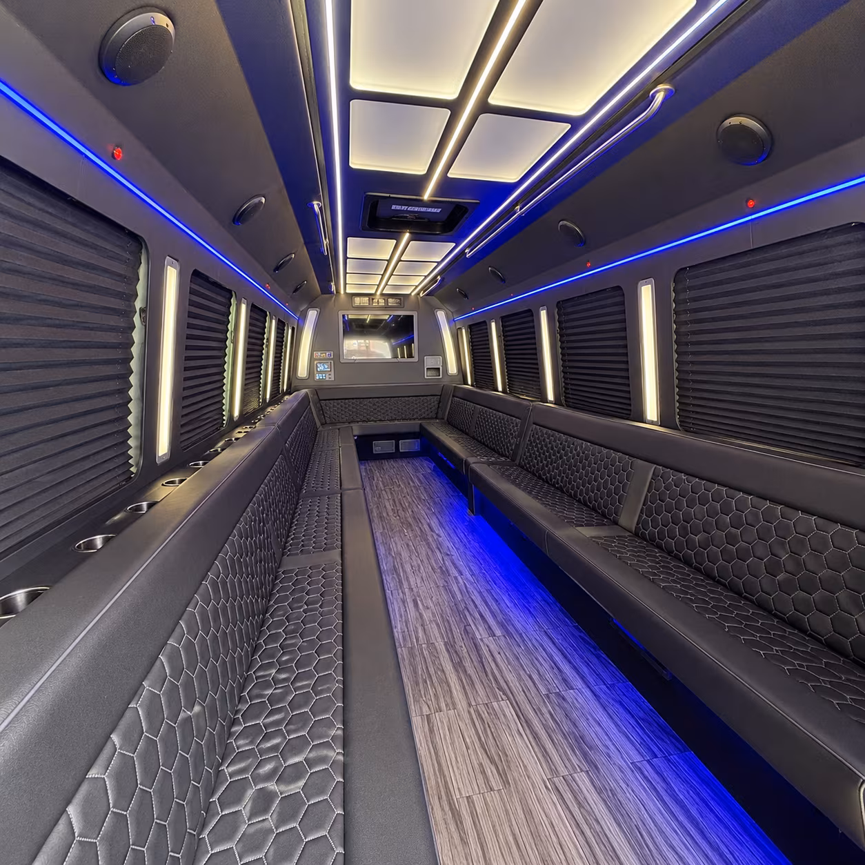 scranton 30 passenger party bus interior