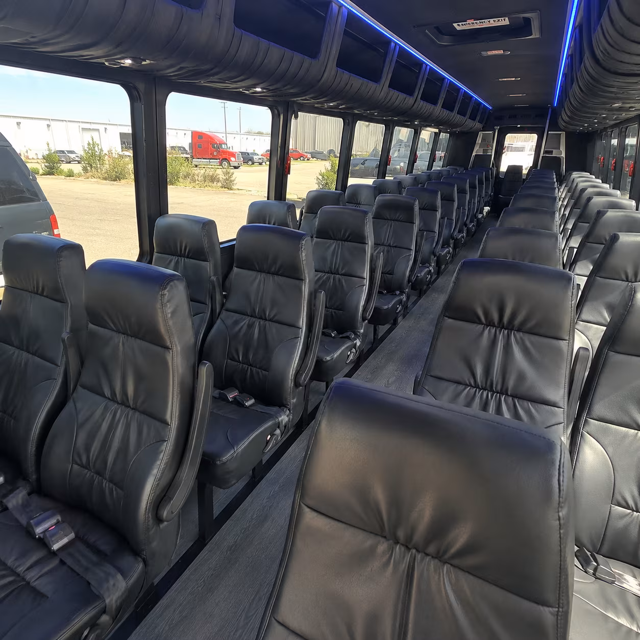union city comfortable charter buses for government military personnel