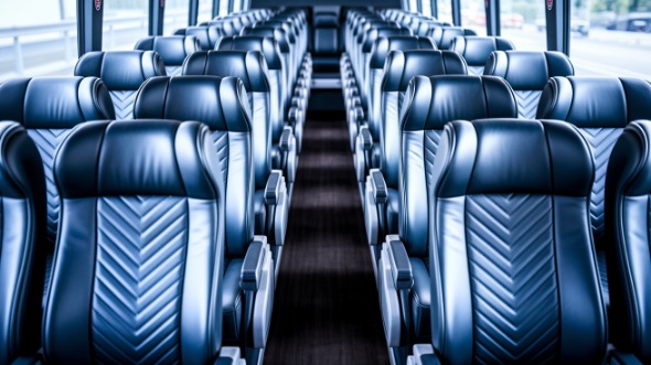 56 passenger charter bus inside scranton